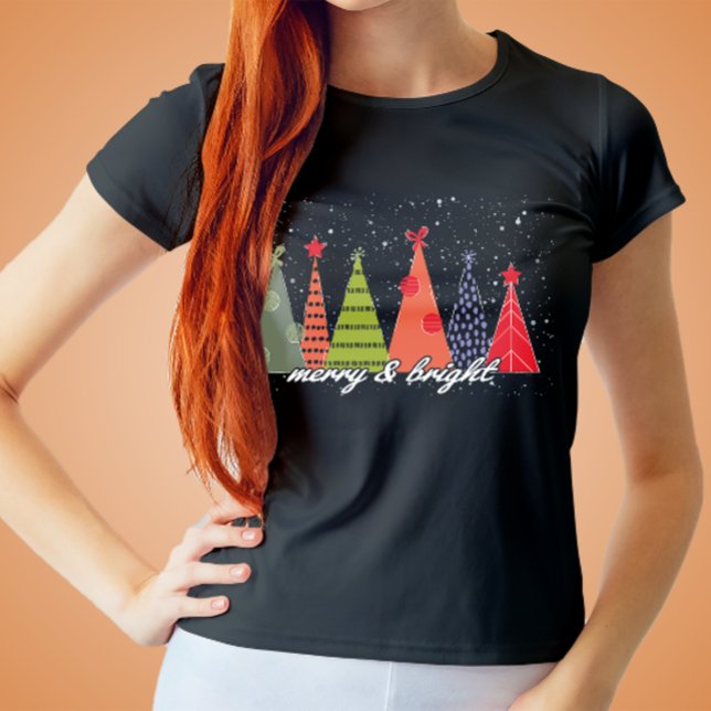 Merry och Bright jul T-Shirt (Skapare uppladdad)
