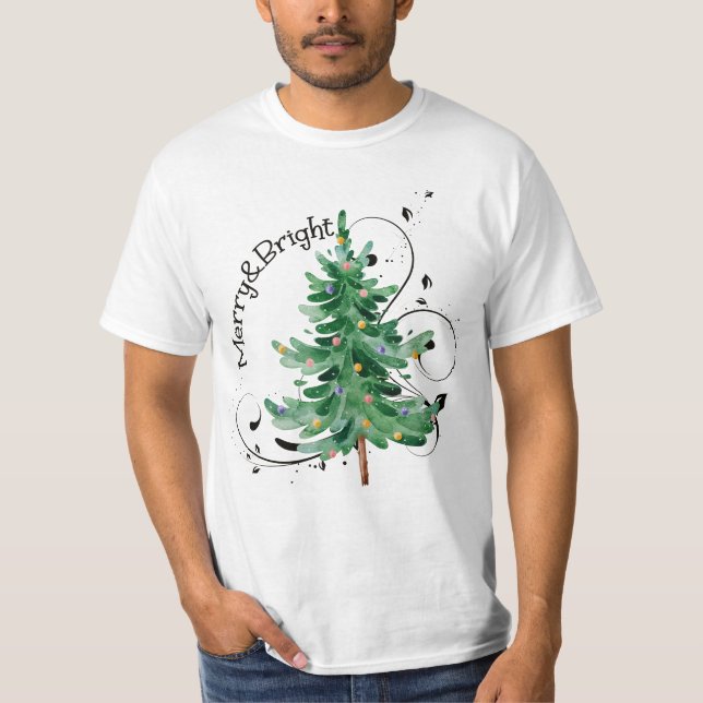 Merry och Bright Julgran, Merry N Bright BE T Shirt (Framsida)
