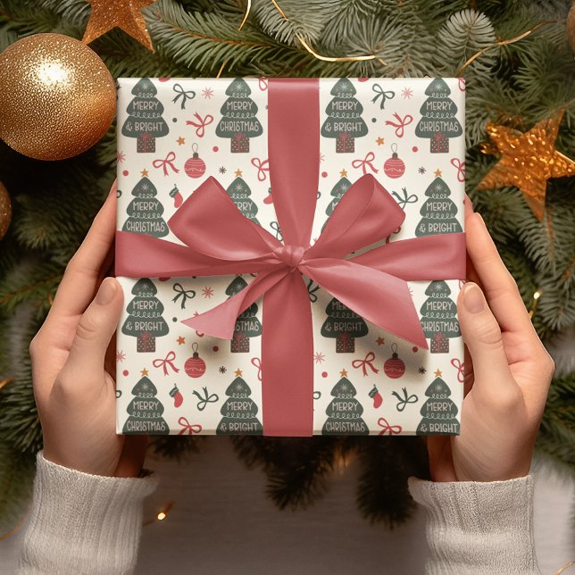 Merry och Bright Julgran Presentpapper (Skapare uppladdad)