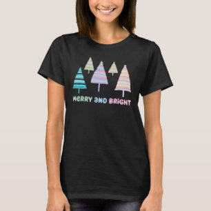 Merry och Bright Julgran T Shirt