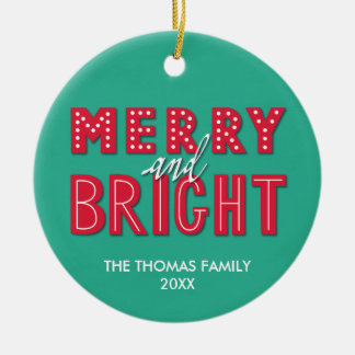 Merry och Bright Julgransprydnad Keramik