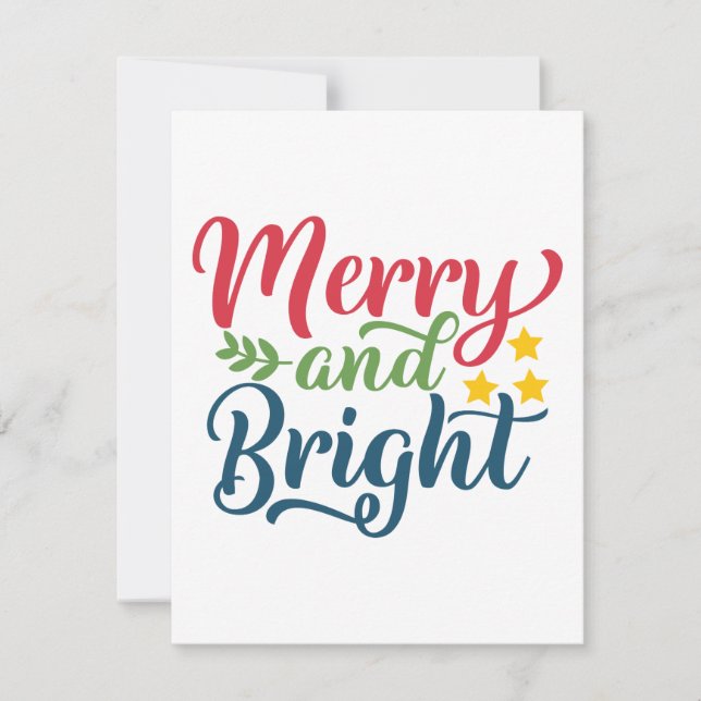 Merry och Bright Julkort (Framsida)