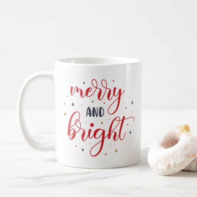 Merry och Bright Kaffemugg (Med munk)