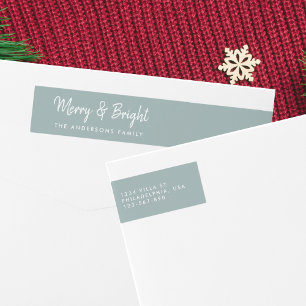 Merry och Bright   Kalligrafi för Avslappnad av sk Etikettband