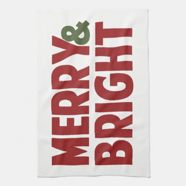 Merry och Bright Kitchen Towel Kökshandduk (Vertikal)