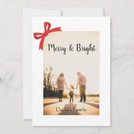 Merry och Bright modern jul Julkort