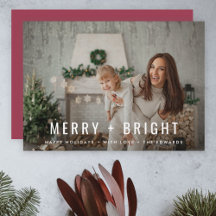 Merry och Bright | Modern julfoto i Trendiget