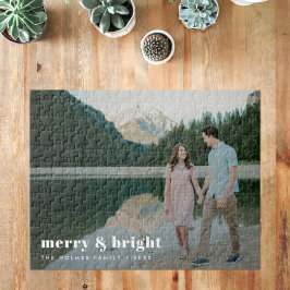 Merry och Bright | Modern julfoto Pussel