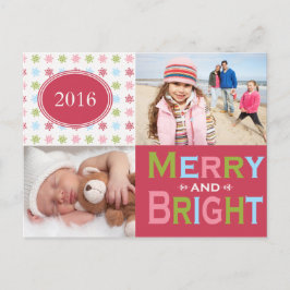 Merry och Bright Multi Helgdag Helg Vykort