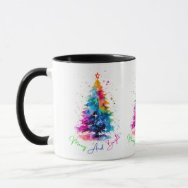 Merry och Bright Neon Julgran White Mugg
