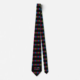 Merry och Bright Neon Retro Black Helgdag Slips