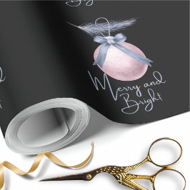 Merry och Bright Ornament Pastel- julgåva Presentpapper