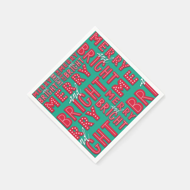 Merry och Bright Pappersservett (Hörn)