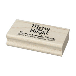 Merry och Bright Personlig önskemål Stämpel