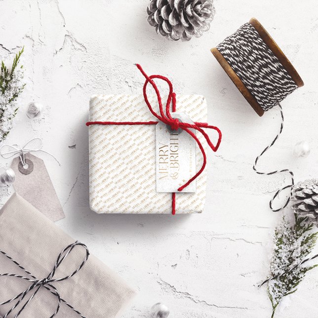 Merry och Bright Personlig Presentetikett (Skapare uppladdad)