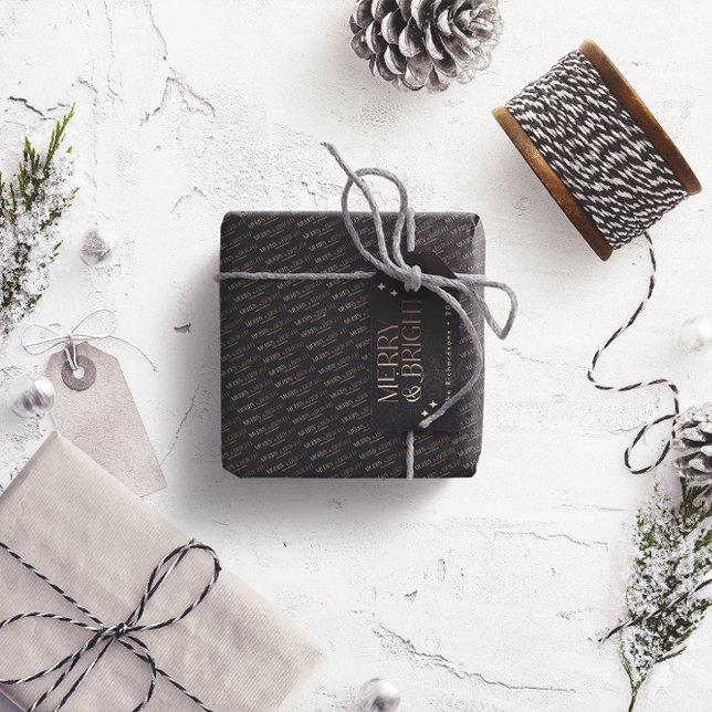 Merry och Bright Personlig Presentetikett (Skapare uppladdad)