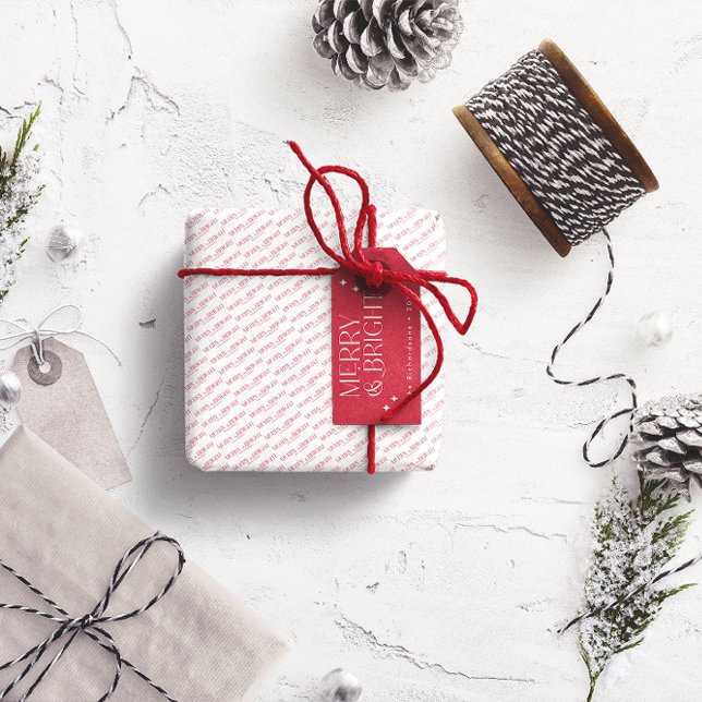 Merry och Bright Personlig Presentetikett (Skapare uppladdad)