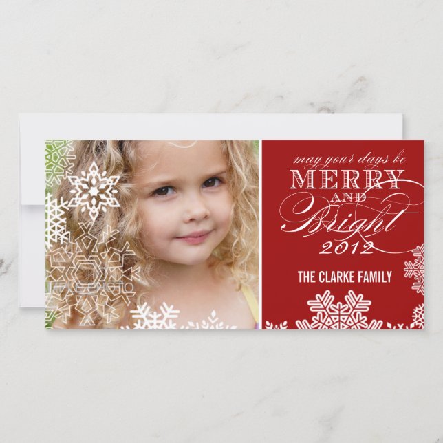 MERRY OCH BRIGHT PHOTO CARD | RÖR JULKORT (Framsida)