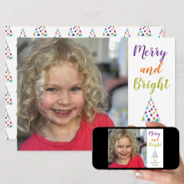 Merry och Bright Photo Julkort