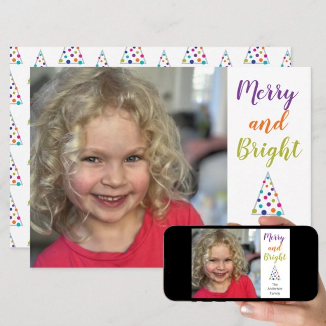 Merry och Bright Photo Julkort (Skapare uppladdad)