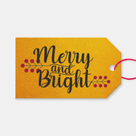 Merry och Bright Presentetikett