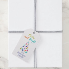 Merry och Bright Presentetikett