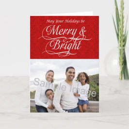 Merry och Bright, Red Damask Helgkort