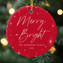 Merry och Bright Red Helgdag Photo
