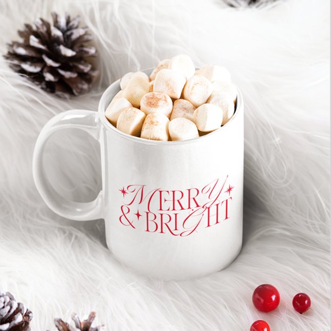 Merry och Bright Red Star Jumbo Mugg (Skapare uppladdad)