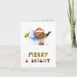 Merry och Bright Robin Kort