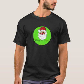 Merry och Bright Santa Premium T Shirt