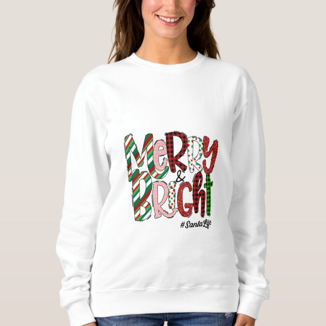 Merry och Bright #SantaLife T Shirt (Framsida)