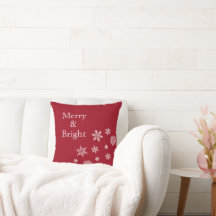 Merry och Bright Snöflingor Red jul