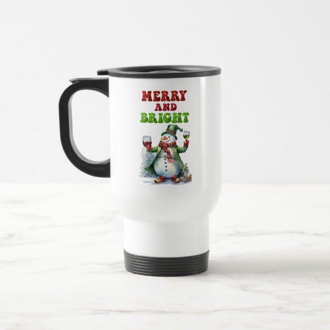 Merry och Bright Snögubbe Resemugg (Vänster)