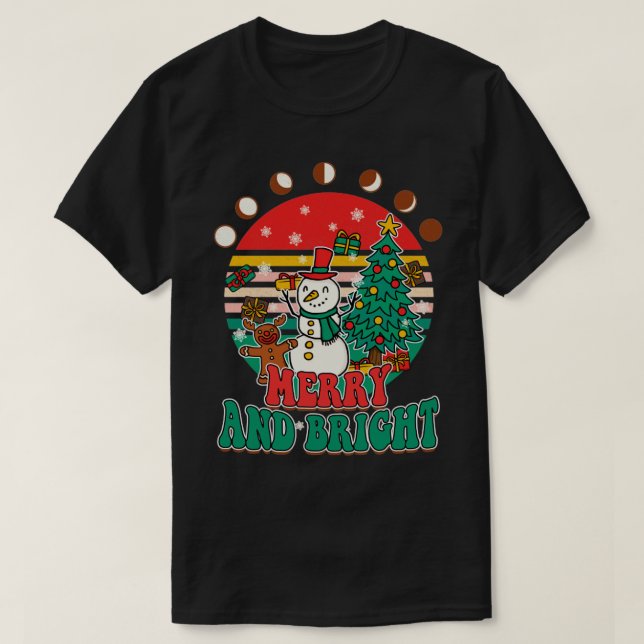 Merry och Bright T Shirt (Design framsida)