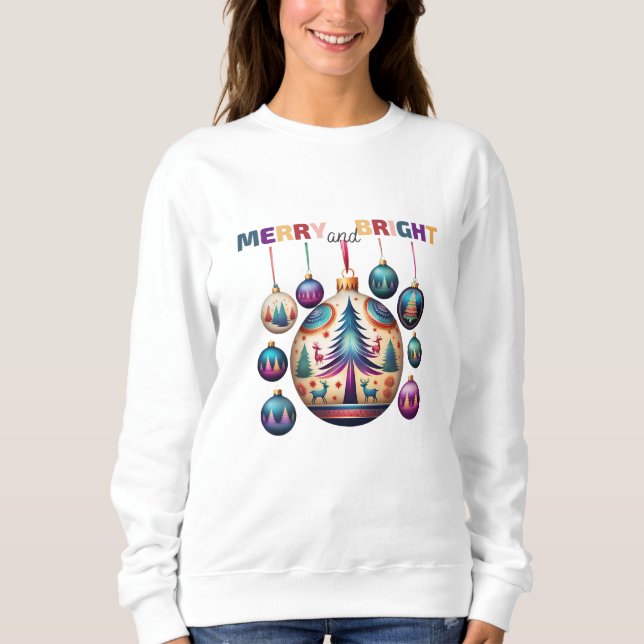 Merry och Bright T Shirt (Framsida)