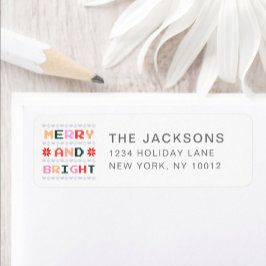 Merry och Bright | Vuxen julsötare Retur Returadress Etikett