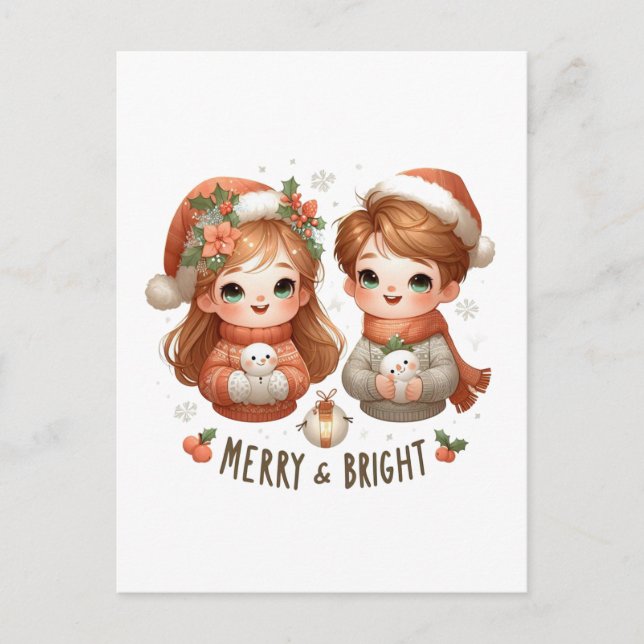 Merry- och Bright-vykort Vykort (Framsida)