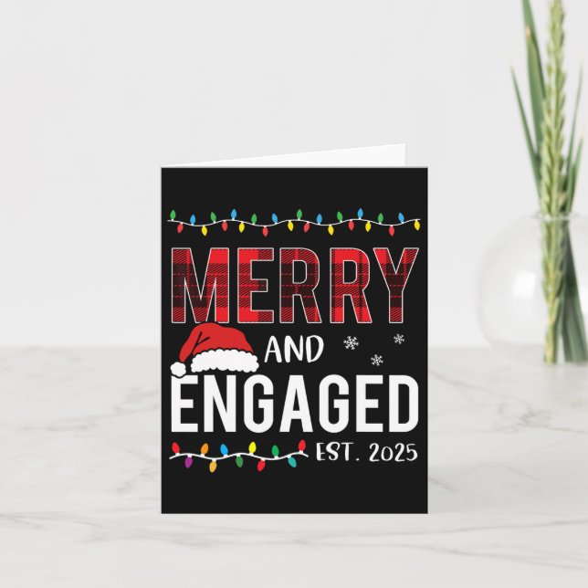Merry och engagerad 2025 Red Play Matching Christm Kort (Framsida)