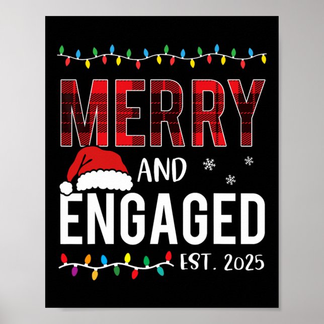 Merry och engagerad 2025 Red Play Matching Christm Poster (Framsidan)