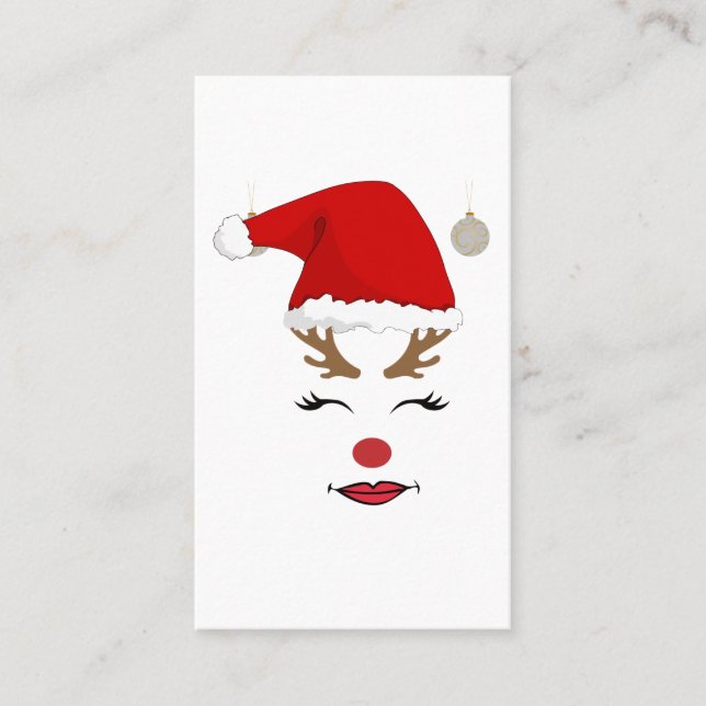 Merry och Lycklig christmas  Visitkort (Framsida)