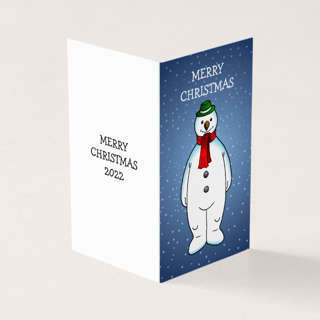 Merry och Lycklig Snögubbe Kort (Utsida)