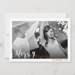 Merry och Married Couples första julfoto Julkort