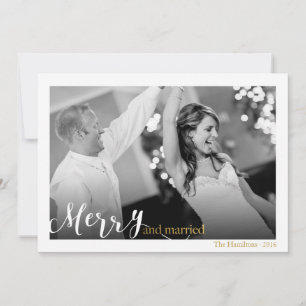 Merry och Married Couples första julfoto Julkort