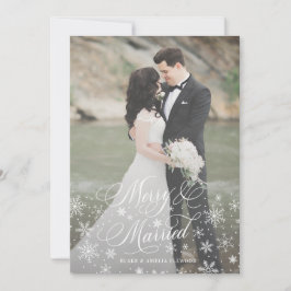 Merry och Married Newlyed First jul Julkort