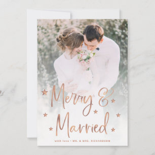 Merry och Married Skriptstjärnor och foto Julkort