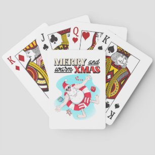 Merry och varmt julafton casinokort
