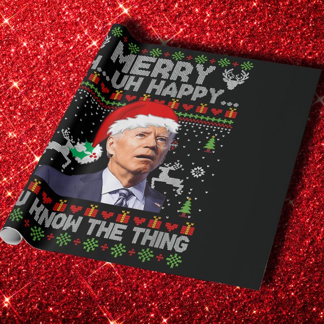Merry Öh Lycklig Du känner till Sak Joe Biden Presentpapper (Skapare uppladdad)