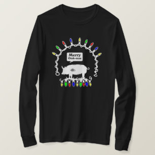 Merry Oink-Mas Rope Ljus T Shirt