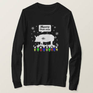 Merry Oink-Mas Snö flingor T Shirt